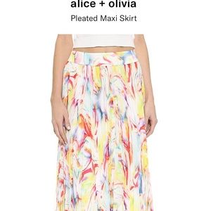 Alicia and Olivia pleated Maxi Skirt